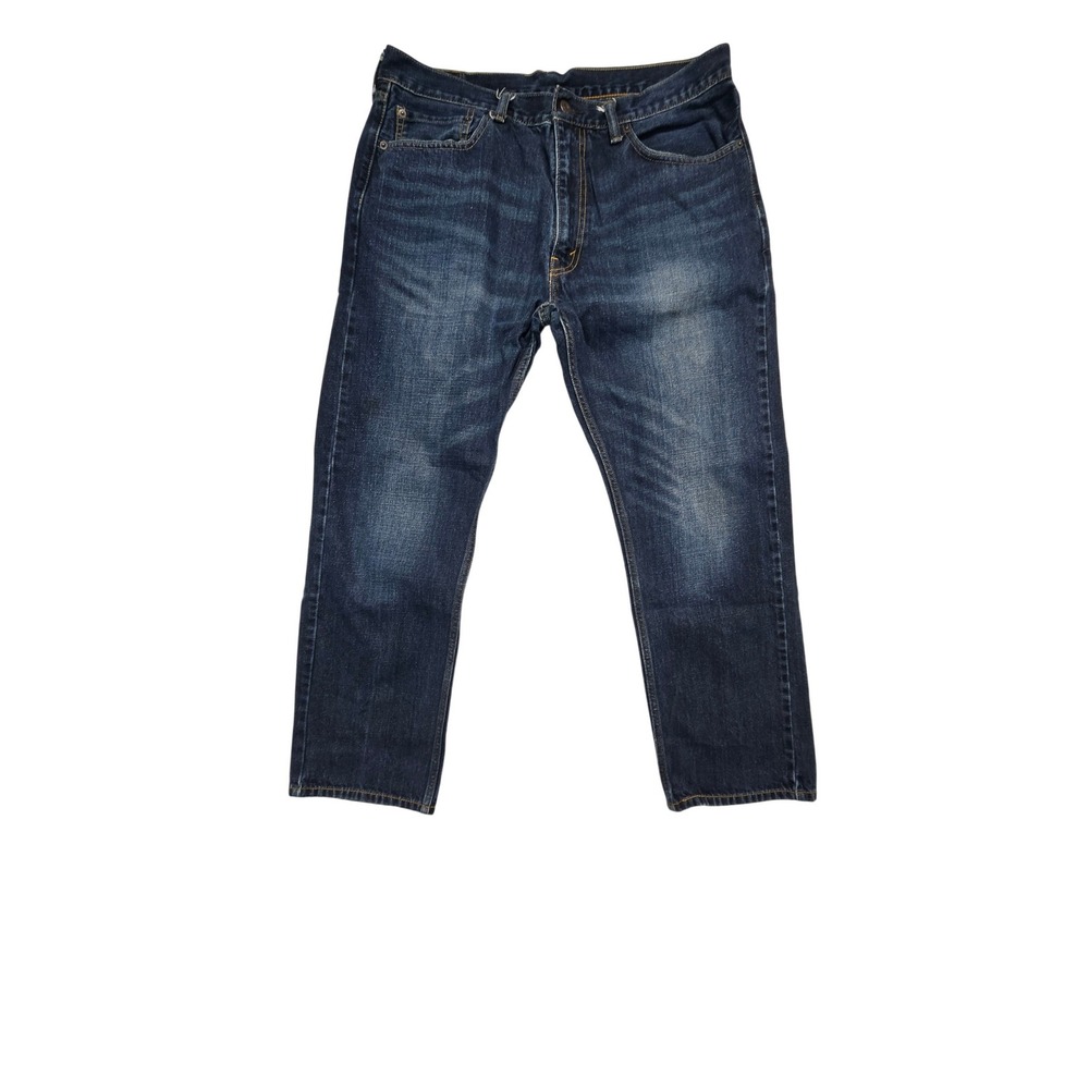 Levis 505 Regular Fit Jeans Mens 36x30 Blue Straight Leg Denim Classic Flaws